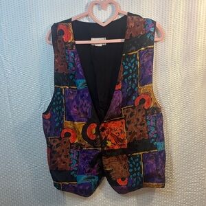 Colorful Abstract Patterned Vest